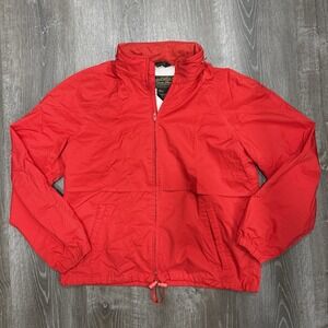 Vintage Eddie Bauer Mens Medium Vented Packable Windbreaker Gorpcore Jacket Red